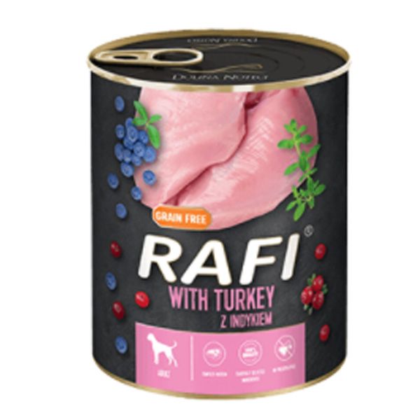 Dolina Noteci RafiDog (65) консерви 800гр паштет індичка, лохина, журавлина 305033 