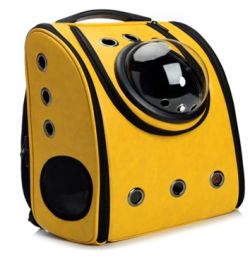 Рюкзак Шкіряний з ілюмінатором 40  33  22см Жовтий