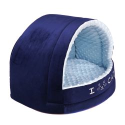Будиночок для кота улюбленець 2 - 423131 см замша, велюр синій 