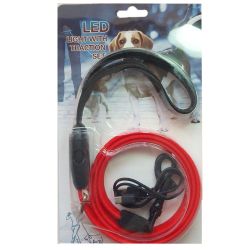 Повідець плоский світловий 1,2 м CTY-0120 Червоний