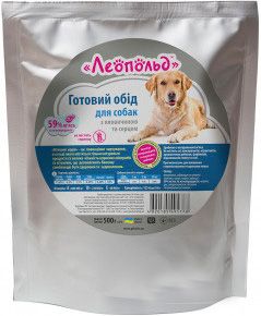 Леопольд яловичина, серце консерви для собак 500гр 