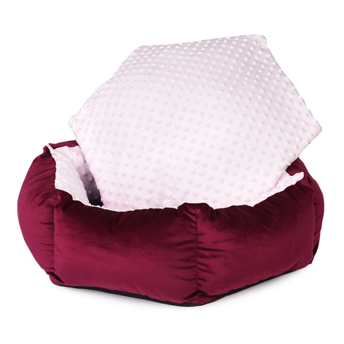 Лежак для тварин Шайба велюр і замша 2 605022 см морська хвиля