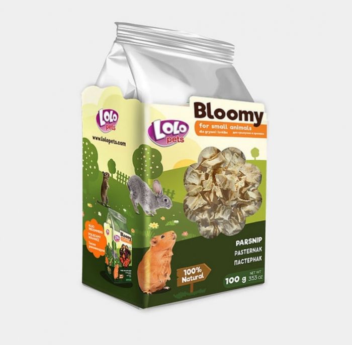 Корм LoloPets Bloomy пастернак для гризунів, 100 г