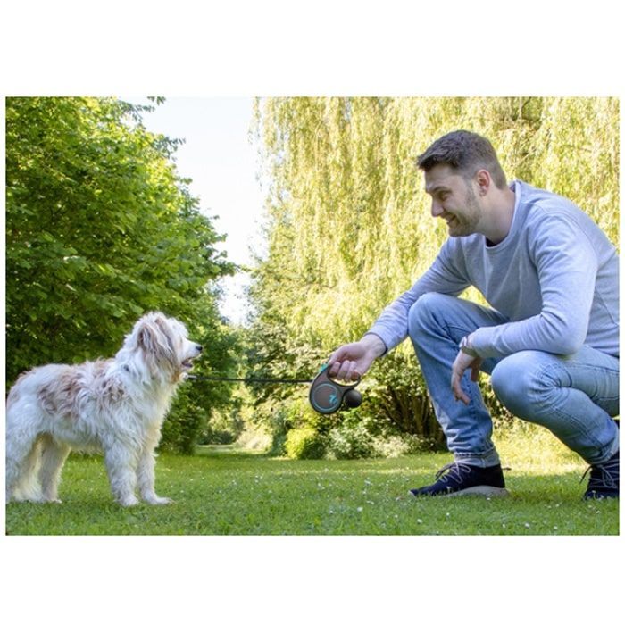 Рулетка Flexi (Флекси) design М 25кг5м стрічка Чорна