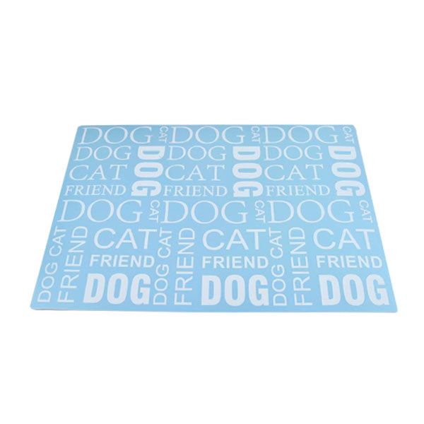 Килимок під миску для тварин 28х42 см Блакитний