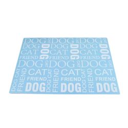 Килимок під миску для тварин 28х42 см Блакитний