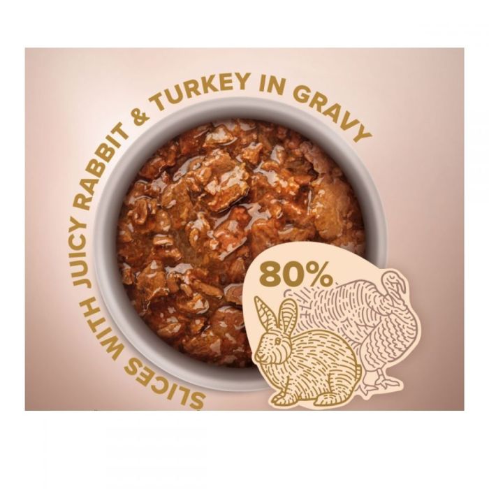 Club 4 Paws Premium Selection Вологий корм для котів зі шматочками кролика та індичкою в соусі 80 гр 80 г