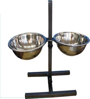 Стійка 2 миски  28 см x H 60см 3,6 л