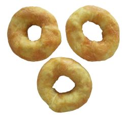 Кільця з пресованої шкіри з куркою для собак 400г 