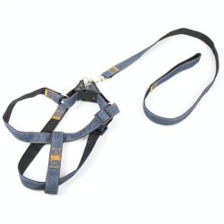 Шлея з повідцем комплект для собак 2, 5х16-26120 см стрічка джинсова 
