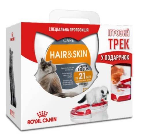 Акція сухий корм Royal Canin Hair  Skin Care 4кг + ігровий Трек в подарунок 