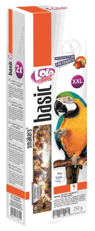 Lolo pets колосок зі смаком фруктів і горіхів для великих папуг 250 г 