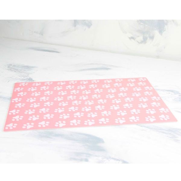 Килимок під миску для тварин 28х42 см Рожевий