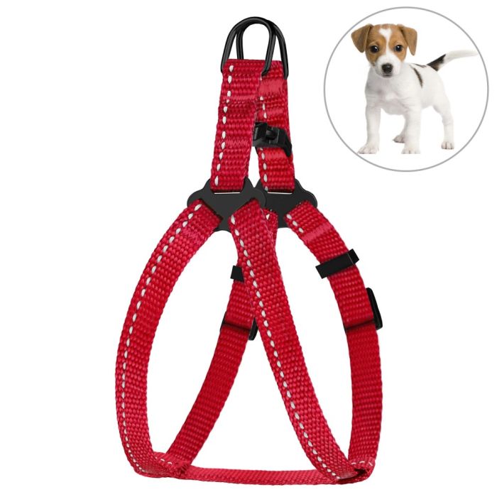 Шлея для собак Bronze Dog Червона пластиковий фастекс 1303 68Т 10мм (24-30см)