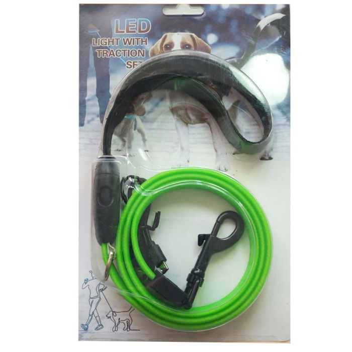 Повідець плоский світловий 1,2 м CTY-0120 Зелений