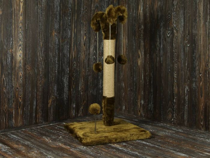 Когтеточка для кішок джутова Арлекін Коричневий