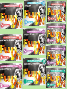 Набір 9 видів вітамінів для тварин Фанвіт 