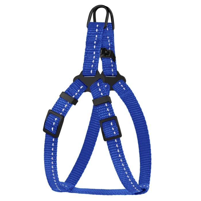 Шлея для собак Bronze Dog синя пластиковий фастекс 1302 68Т 10мм (24-30см)