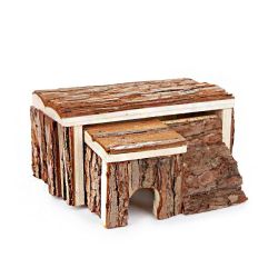 Деревяний будинок для гризунів, 19х19х7,5 см 