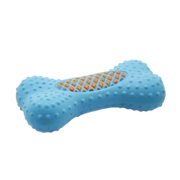 Кістка латексна блакитна, 12 см 