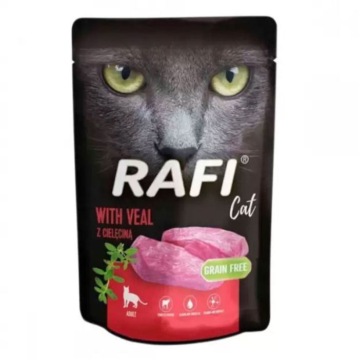 Dolina Noteci RAFI Cat для котів з телятиною Павуч 100г 394532 