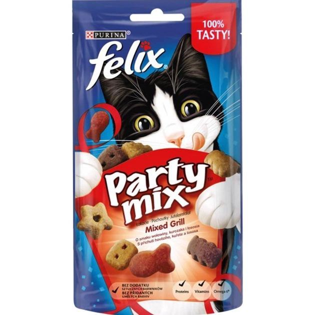 Ласощі Purina Felix Party Mix гриль 60гр  