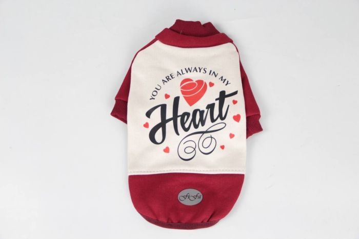 Свято світшот для собак унісекс трикотаж на флісі Бордо XS 