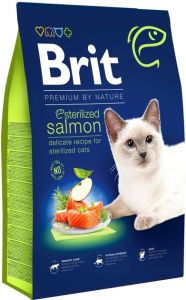 Brit Premium by Nature Cat Sterilized Salmon Сухий корм для стерилізованих котів з лососем 1.5 кг 