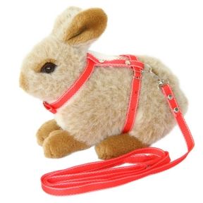 Шлейка з повідцем для кроликів Фауна Червоний