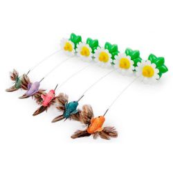 Інтерактивна іграшка для котів Пташка на батарейках Зелена