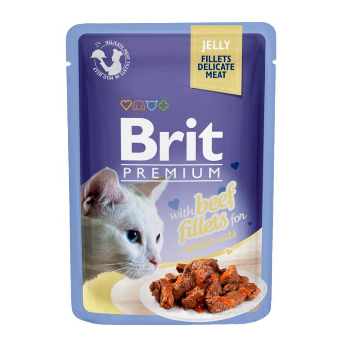 Brit Premium Cat pouch Філе яловичини в желе 85г 