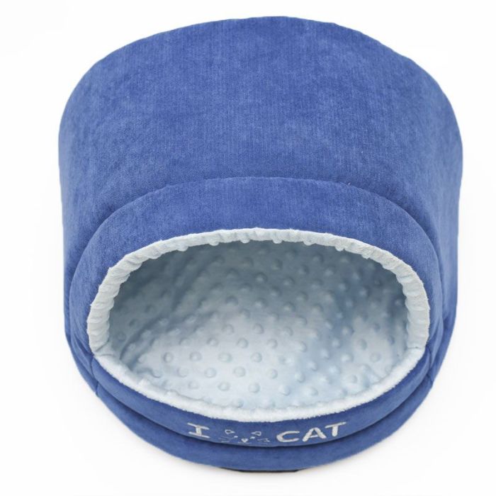 Будиночок для кота улюбленець 1 - 402829см замша і велюр Морська хвиля