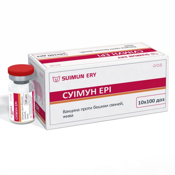 Суімун-вакцина проти чуми свиней 100 доз Вакцина Суімун КЧС (класична чума свиней) ЛК-М 100ДОЗ