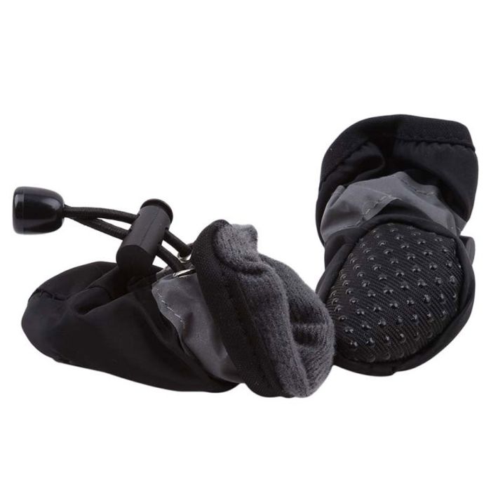 Черевики для собак з плащової тканини на флісі  6 75х45мм чорні Чорні