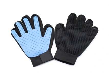 Рукавиця для видалення вовни TRUE TOUCH Права, блакитна, 23,2х17,2  