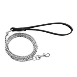 Повідець-ланцюг з прогумованою ручкою 120 см 4мм х 1,2м