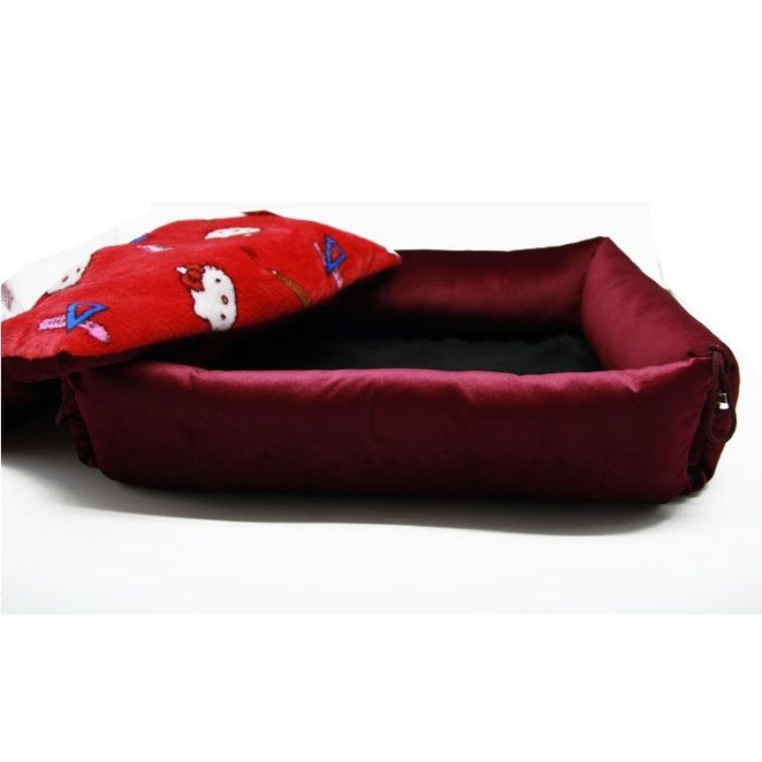 Лежак Трансформер Люкс замшевий БОРДО 2 450350135