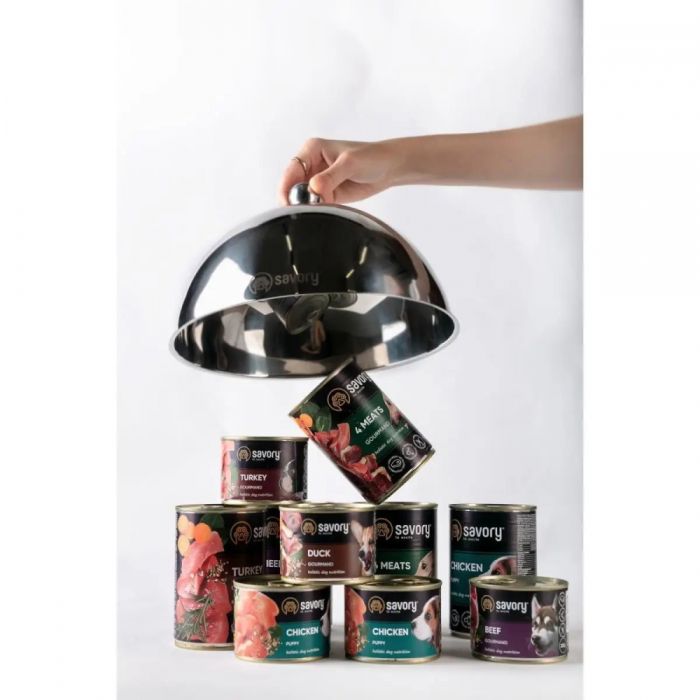 SAVORY Dog All breeds Puppy Вологий повно раціонний корм для цуценят всіх порід із кроликом 100 г