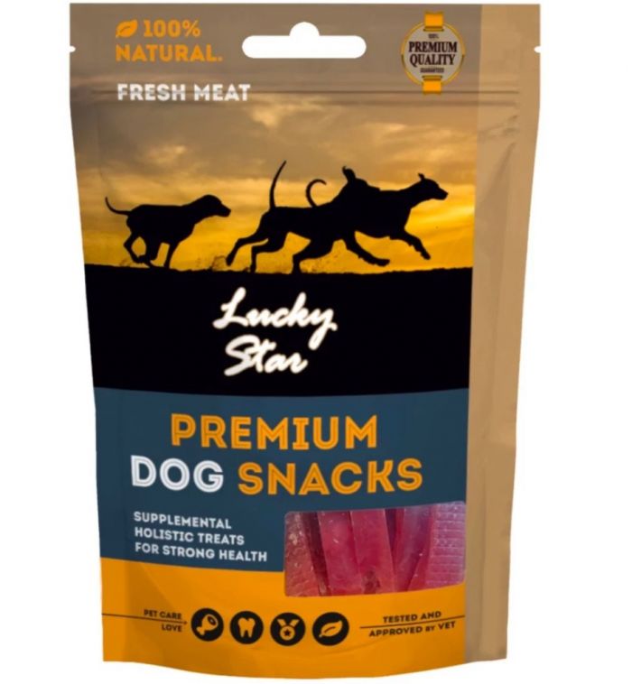 Luckystar Качина Соломка із вяленого мяса для собак 85 г. 