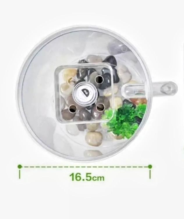 Акваріум глечик овальний з підсвічуванням 16х14х24 см 