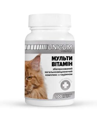 Вітаміни Unicum Premium Multivitamin для котів, 100 таблеток