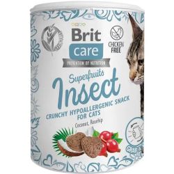 Ласощі Brit Care Superfruits для котів з комахами 100 гр. 