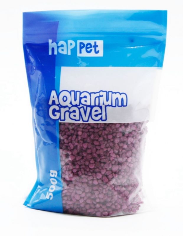 Гравій для акваріума 0,7 см  0,5 кг Флуоресцентний фіолетовий