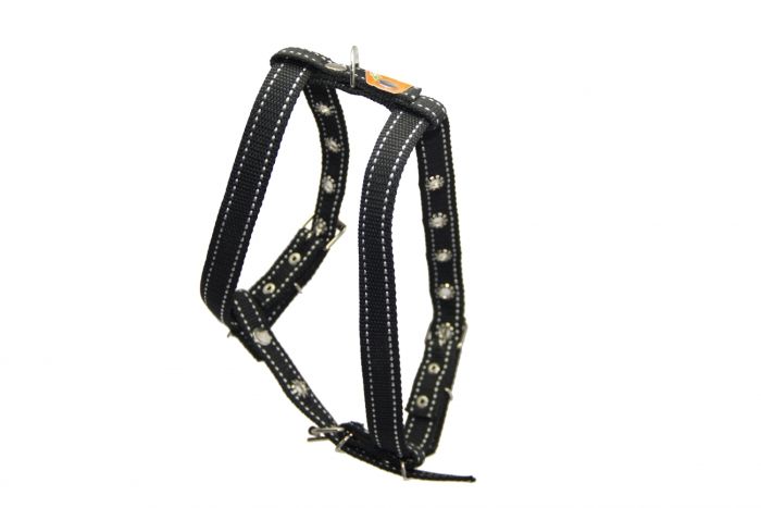 Шлея економ капрон одинарна 45 мм Фауна 455901-1 чорна 