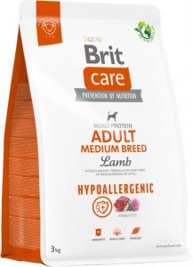 Brit Care Dog Hypoallergenic Adult Medium Breed Сухий корм для собак середніх порід гіпоалергенний з ягнятком 3 кг