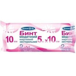 Бинт марлевий Білосніжка, нестерильний, 5м х 10 см 5х10 см
