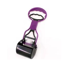 Совок для збирання фекалій собак фіолетово-чорний, 28х9 см 