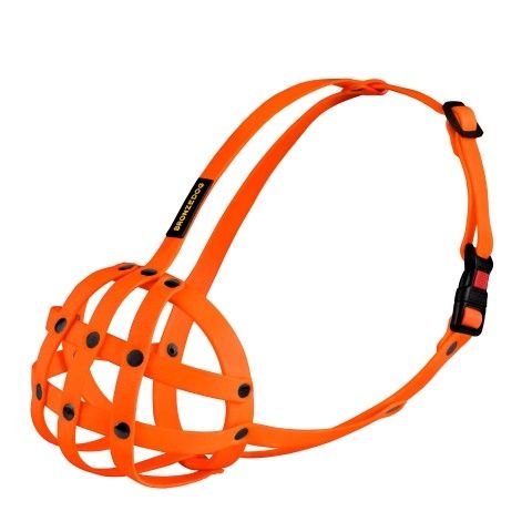 Намордник-сітка з біотану для французького бульдога помаранчевий Т 4915 