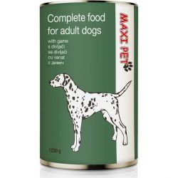 MAXI PET Game Dog, консерви 1250г 