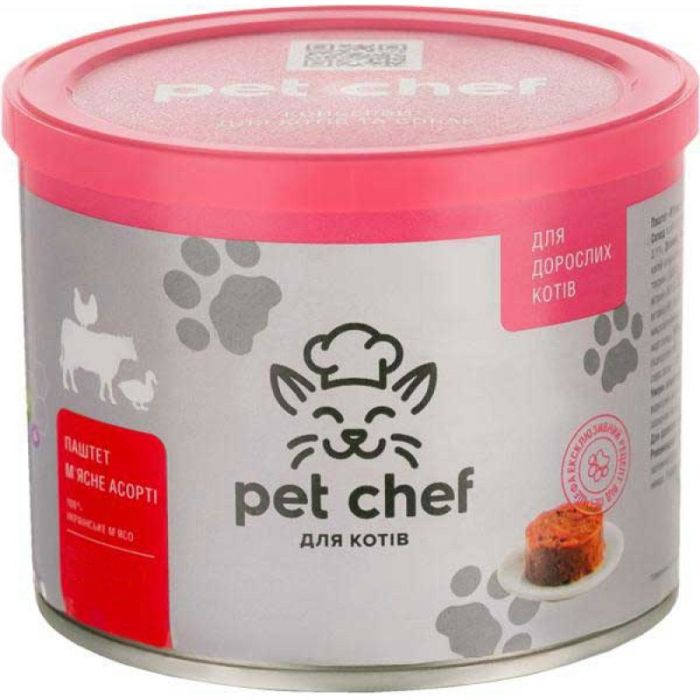 Pet chef консерви для кішок Мясне асорті 200г